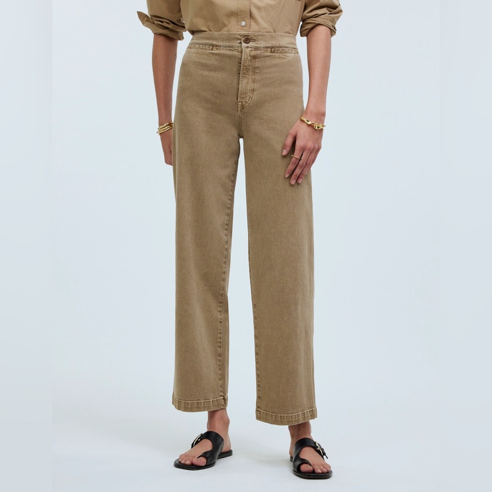 The Petite Emmett Wide-Leg Crop Pant: Welt Pocket Edition